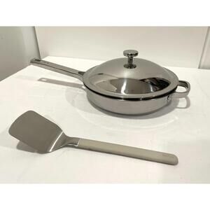 Our Place 10.5" Chrome Titanium Always Pan Pro with Steamer Set